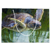 Grand Sac Cadeau Belle natation de tortue marine (Dos)