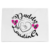 Grand Sac Cadeau Belle oeuvre d'art de mots pour papa (Devant)