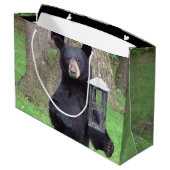 Grand Sac Cadeau Belle Ours Noir (Dos Angle)