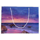 Grand Sac Cadeau Belle photo côtière du coucher de soleil (Dos)