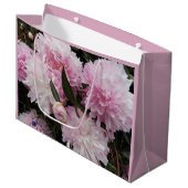 Grand Sac Cadeau Belle pivoine rose Florale (Devant Angle)