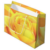Grand Sac Cadeau Belle Rose Jaune (Devant Angle)