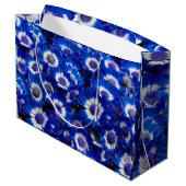 Grand Sac Cadeau Belle Royal Blue Cineraria Fleurs (Dos Angle)