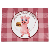 Grand Sac Cadeau Belle soirée cochon (Devant)