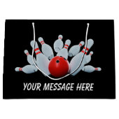 Grand Sac Cadeau Belle soirée de bowling sportif (Devant)