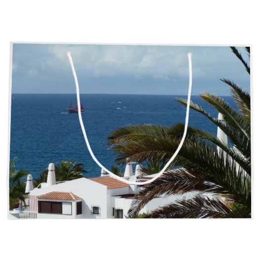 Grand Sac Cadeau Belle vue de mer (Dos)