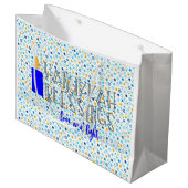 Grand Sac Cadeau Bénédictions d'Hanoukka (Devant Angle)