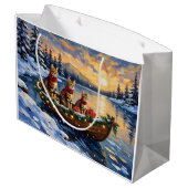 Grand Sac Cadeau Bengal Cat Christmas Boat Holiday (Dos Angle)