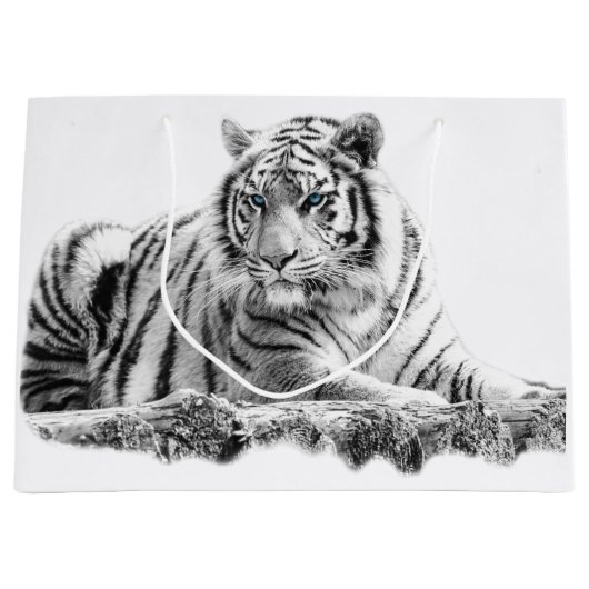 Grand Sac Cadeau Bengal White Tiger (Devant)