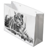 Grand Sac Cadeau Bengal White Tiger (Devant Angle)