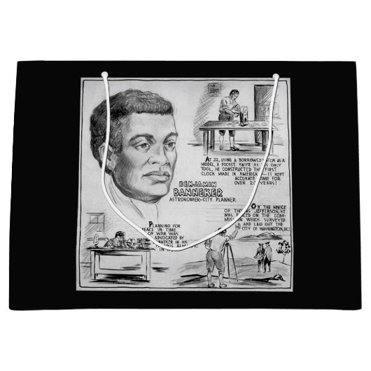 Grand Sac Cadeau Benjamin Banneker : Black Scientist & Revolutionar (Devant)