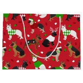 Grand Sac Cadeau Berger allemand de Noël (Dos)