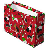 Grand Sac Cadeau Berger allemand de Noël (Devant Angle)