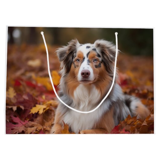Grand Sac Cadeau Berger australien en automne Leaves automne Inspir (Dos)