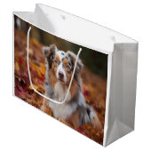 Grand Sac Cadeau Berger australien en automne Leaves automne Inspir (Devant Angle)