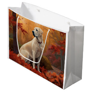 Grand Sac Cadeau Berger d'Anatolie en automne feuilles tombées insp
