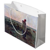 Grand Sac Cadeau Bergère avec son troupeau, Jean-François Millet (Dos Angle)