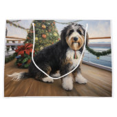 Grand Sac Cadeau Bernedoodle Christmas Cruise : Pawsome Holiday (Devant)
