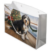 Grand Sac Cadeau Bernedoodle Christmas Cruise : Pawsome Holiday (Dos Angle)