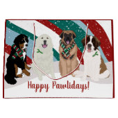 Grand Sac Cadeau Bernese Leonberger Grandes Pyrénées Noël Grand (Devant)