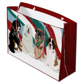 Grand Sac Cadeau Bernese Leonberger Grandes Pyrénées Noël Grand (Dos Angle)