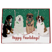 Grand Sac Cadeau Bernese Leonberger Les Grandes Pyrénées Noël (Devant)