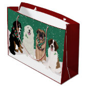 Grand Sac Cadeau Bernese Leonberger Les Grandes Pyrénées Noël (Dos Angle)