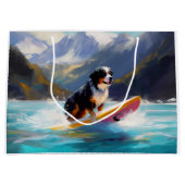 Grand Sac Cadeau Bernese Mountain Beach Surf Paining (Devant)