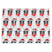 Grand Sac Cadeau Bernese Mountain Dog race Noël (Devant)