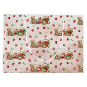 Grand Sac Cadeau Berry First Strawberry et Bear Anniversaire (Dos)