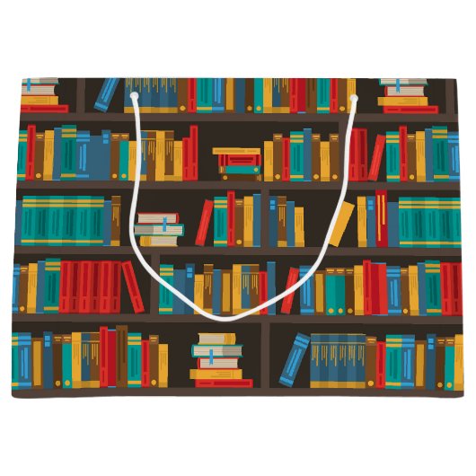 Grand Sac Cadeau Bibliothèque Lecture amour (Devant)