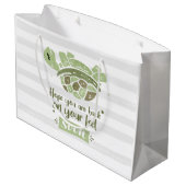Grand Sac Cadeau Bien Se Bien Bientôt Cute Tortoise Souhaits Infirm (Dos Angle)