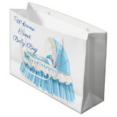 Grand Sac Cadeau Bienvenue Baby Boy doux (Devant Angle)