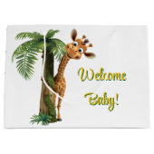 Grand Sac Cadeau Bienvenue Baby Giraffe (Devant)