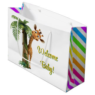Grand Sac Cadeau Bienvenue Baby Giraffe
