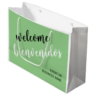 Grand Sac Cadeau Bienvenue Bienvenidos Espagnol Anglais Bilingue