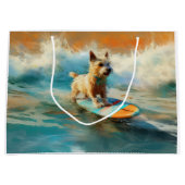 Grand Sac Cadeau Biewer Terrier Plage Surf Peinture (Devant)