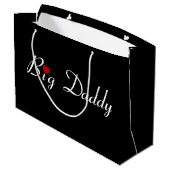 Grand Sac Cadeau Big Daddy avec Red Heart (Dos Angle)