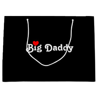 Grand Sac Cadeau Big Daddy avec Red Heart