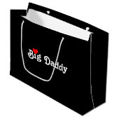 Grand Sac Cadeau Big Daddy avec Red Heart (Devant Angle)