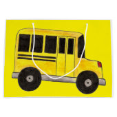 Grand Sac Cadeau Big Yellow School Bus Driver Enseignement (Devant)