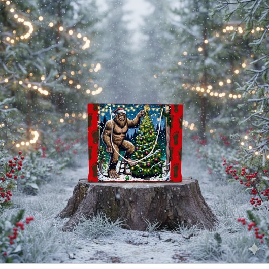 Grand Sac Cadeau Bigfoot aka Sasquatch Noël à thème