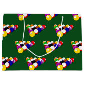 Grand Sac Cadeau Billard Balls (Devant)