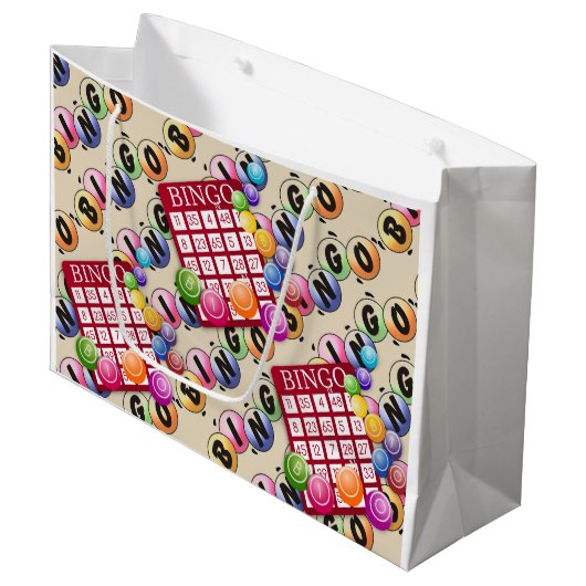 Grand Sac Cadeau Bingo Fun (Devant Angle)