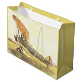 Grand Sac Cadeau Biplan antique d'avion (Devant Angle)