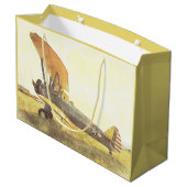 Grand Sac Cadeau Biplan antique d'avion (Dos Angle)