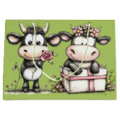 Grand Sac Cadeau Birthday Cows (Devant)