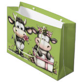 Grand Sac Cadeau Birthday Cows (Devant Angle)