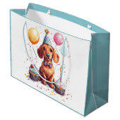 Grand Sac Cadeau Birthday Dachshund Dogs (Dos Angle)