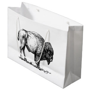 Grand Sac Cadeau Bison américain de Buffalo